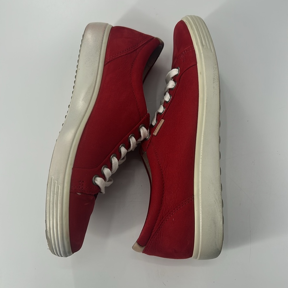Ecco Soft 7 Sneaker, Red, size 38 - Picture 3 of 8